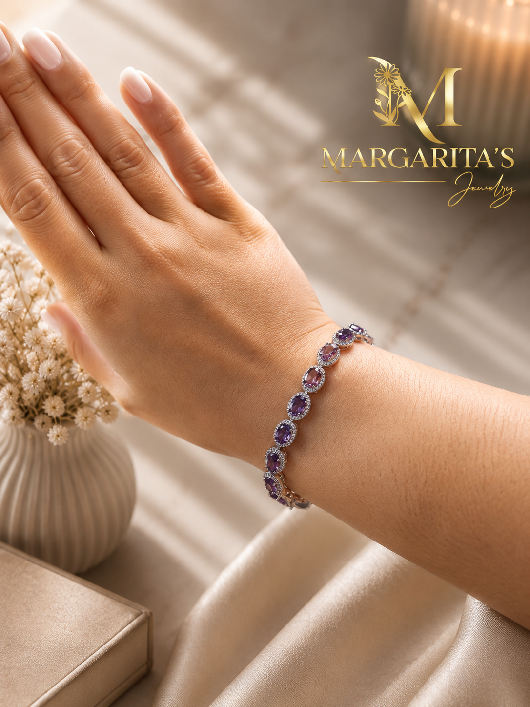 Amathyst Tennis Bracelet