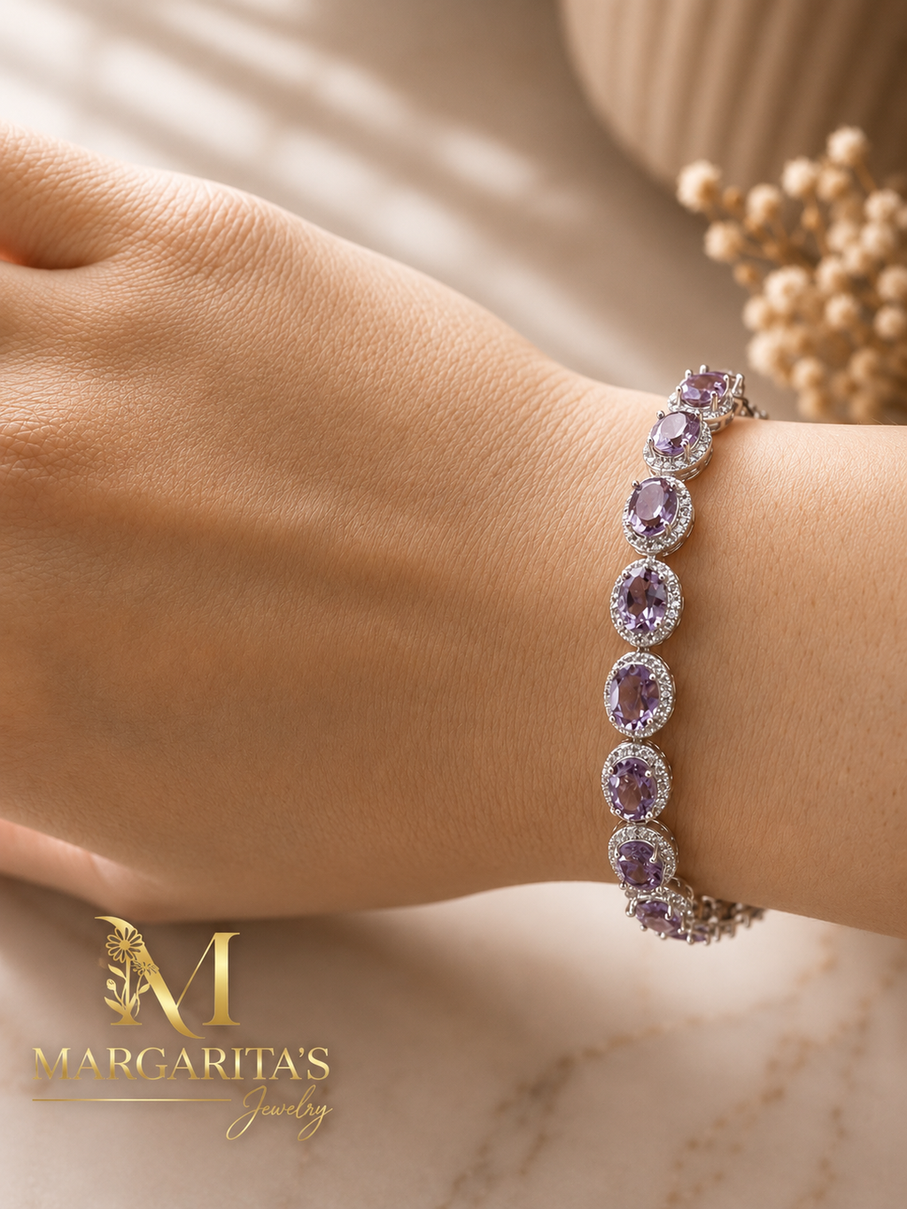 Amathyst Tennis Bracelet